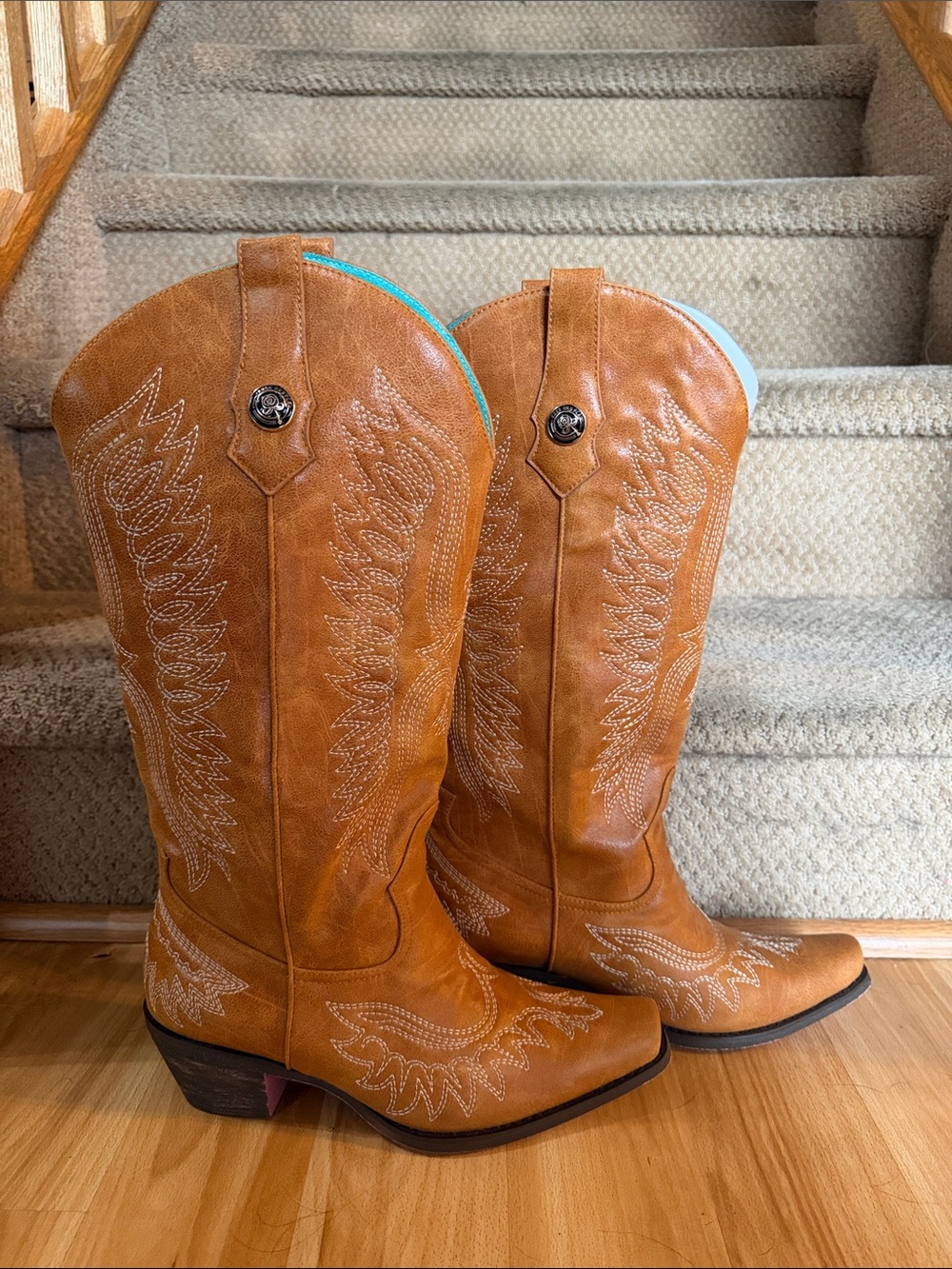 Women's Brown Rose Gentle Cowboy Boots